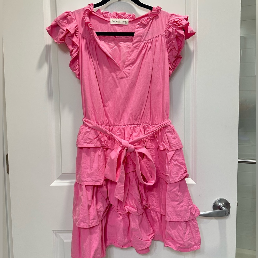 Pink Mini Ruffle Dress - Picture 5 of 6
